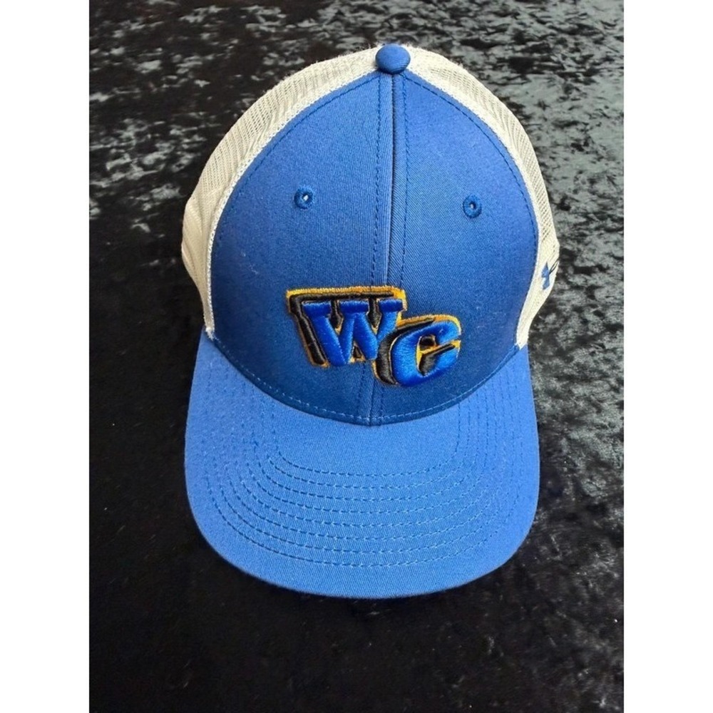 Under Armour Trucker Hat OSFM Blue White Mesh Snapback Embroidered Logo Cap